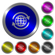 International luminous coin-like round color buttons