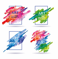 Poster - Vector frame for text Modern Art graphics for hipsters