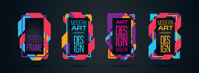 Poster - Vector frame for text Modern Art graphics for hipsters 2