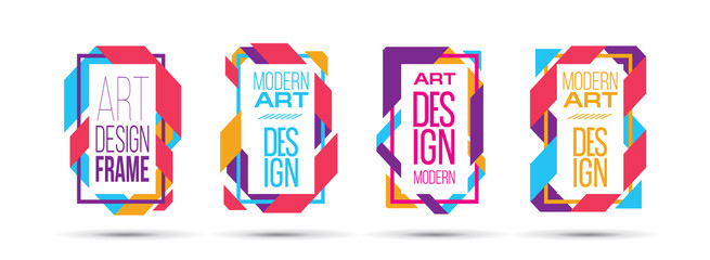 Poster - Vector frame for text Modern Art graphics for hipsters 2