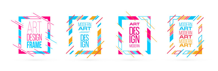 Poster - Vector frame for text Modern Art graphics for hipsters 2