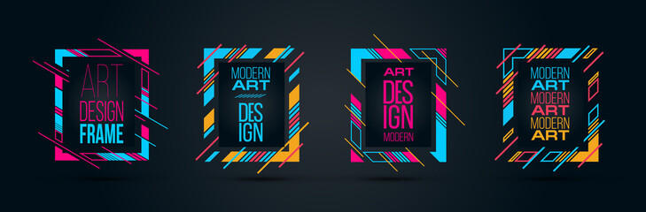 Poster - Vector frame for text Modern Art graphics for hipsters 2