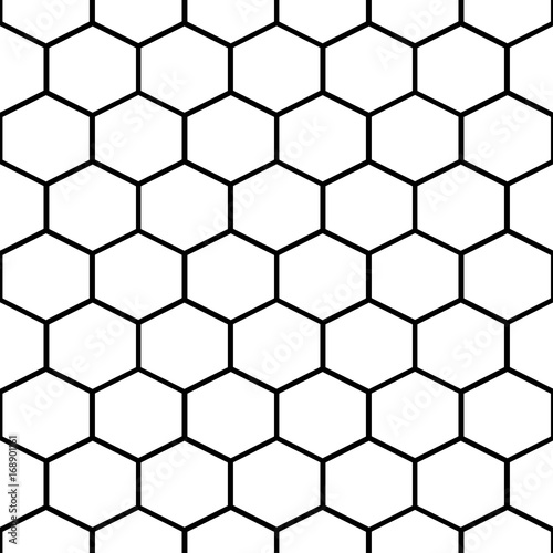 Honey Comb Cells Vector Seamless Pattern Hexagon Tile Background