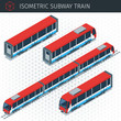 Isometric subway train