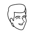 © Jemastock - happy man wedding groom face profile vector illustration