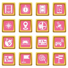 Poster - Navigation icons pink