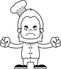 Poster - Cartoon Angry Chef Sasquatch