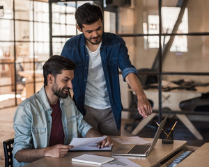 Poster - Handsome businessmen working