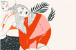 © Michelle Mildenberg - Illustration of female friends