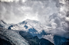 Dramatic View Of Mont Blanc Mountain, French Alps