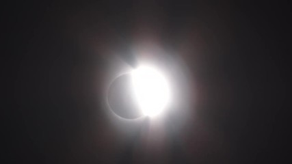Wall Mural - august 21, 2017 time lapse of the total eclipse with moon covering and passing sun over oregon.