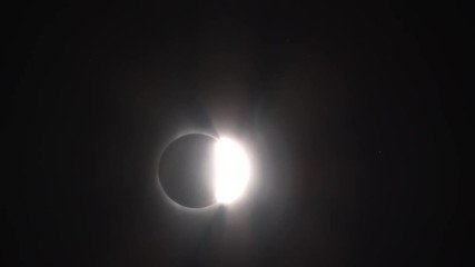 Wall Mural - Real time scenic of the total solar eclipse near totality from the August 21, 2017 event in Oregon.