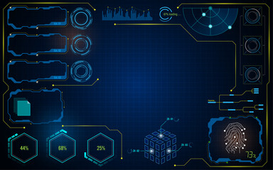 Poster - abstract hud ui screen tech digital concept background template design