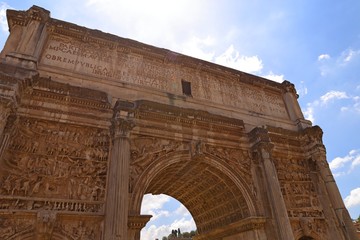 The Roman Forum, Italian Foro Romano in Rome, Italy. 