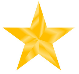 Wall Mural - gold star sign. gold star on white background.