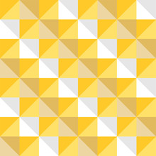 Yellow Triangle And Square Seamless Pattern