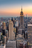 Fototapeta Miasta - New York City skyline at sunset