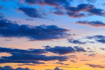 beautiful colorful sky and cloud in twilight time background