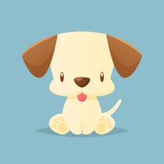 Poster - Cute cartoon dog vector isolated