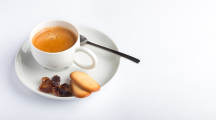 Canvas Print - cup of coffee on a white background