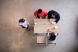 © ReeldealHD images - Overhead shot of woman arriving to a business meeting