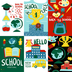 Canvas Print - School Posters Banner Set