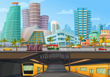 Miami Downtown Metro Rail Poster 