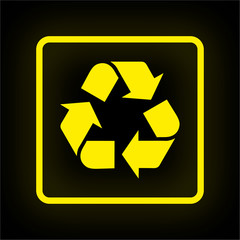 Sticker - Neon Button App - Recycling