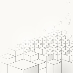 Fototapete - Vector illustration of geometric pattern template with construction rectangles