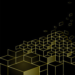 Poster - Vector illustration of geometric pattern template with construction rectangles