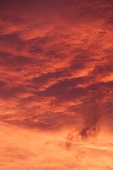 Wall Mural - red sunrise cloudscape