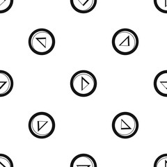 Poster - Cursor to right in circle pattern seamless black