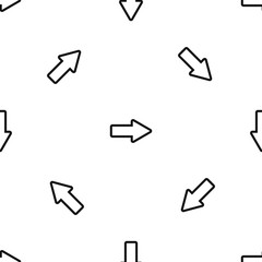 Poster - Cursor to right pattern seamless black