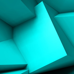 Poster - Abstract geometric background with overlapping cubes