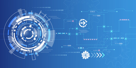 Poster - vector abstract background technology concept.