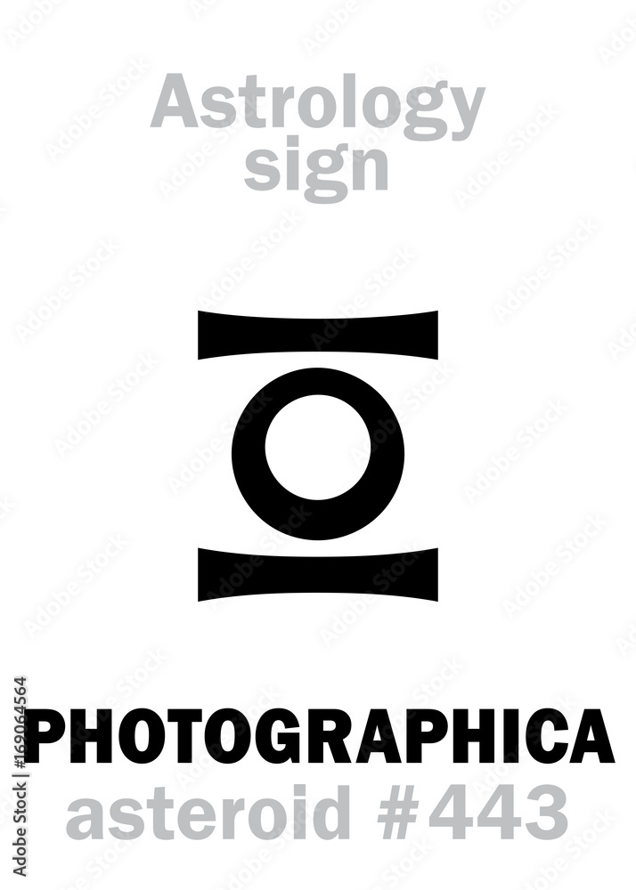 Astrology Alphabet: PHOTOGRAPHICA, asteroid #443. Hieroglyphics ...
