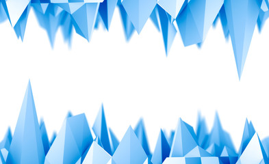 Wall Mural - low poly mountains landscape. polygonal shapes peaks. 3d rendering.