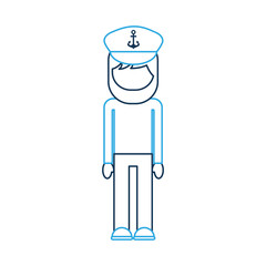 Canvas Print - sailor captain avatar character vector illustration design