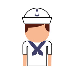 Canvas Print - sailor avatar character icon vector illustration design