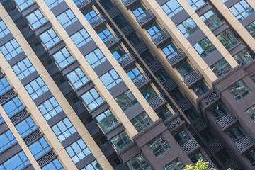 detail shot of modern architecture facade,business concepts,in Shanghai,China.