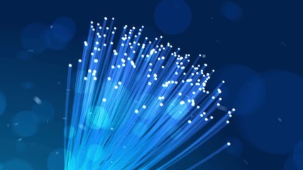 Poster - Fiber optical network cable internet technology concept.