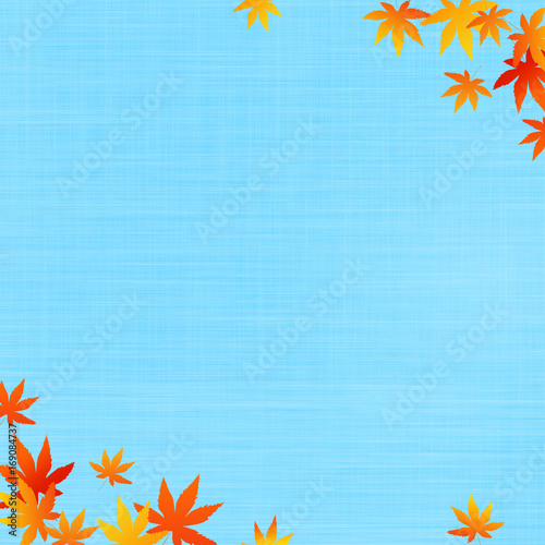 秋のイメージ 布地の背景に紅葉 16 9 Stock Illustration Adobe Stock