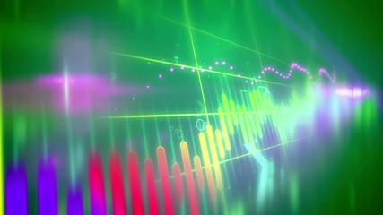 Poster - colorful positive trend animation of business stocks graph. stock business concept background. seaml
