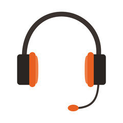 Sticker - isolated headset icon image vector illustration design