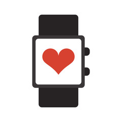 Sticker - heart rate wrist monitor icon image vector illustration design