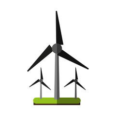 Wall Mural - wind turbine eco freindly related icon image vector illustration design