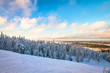 ski lope landscape from vuokatti, Finland.