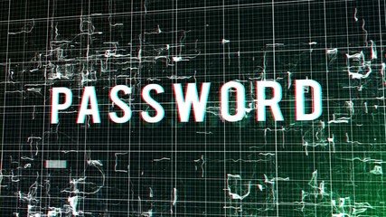Poster - entering password with a successful access result on modern technology background. internet technolo