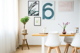 Fototapeta Boho - Modern bright dining room