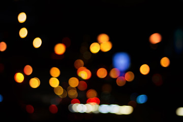 Wall Mural - abstract urban night light bokeh background